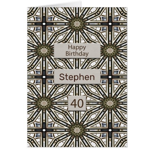 40. Geburtstag Abstrakt Mandala Design (Vorne)