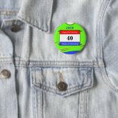 40. Geburtstag Abzeichen für einen Runner (Grünes Button (Beispiel)