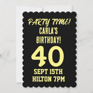40. GEBURTSTAG ALTER 40 PARTY CUSTOM Einladungen
