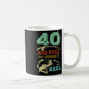 40. Geburtstag Angeln 40 Fischer Mens Pu Kaffeetasse