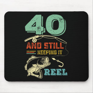 40. Geburtstag Angeln 40 Fischer Mens Pu Mousepad