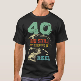 40. Geburtstag Angeln 40 Fischer Mens Pu T-Shirt