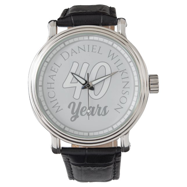 40. Geburtstag Armbanduhr (Vorderseite)