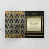 40. Geburtstag Art Deco Gold Black Great Gatsby Karte (Innenseite)