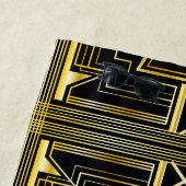 40. Geburtstag Art Deco Gold Black Great Gatsby Strandtuch (Beispiel)