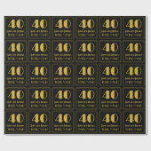 40. Geburtstag ~ Art Deco Inspiriert Look "40", Na Geschenkpapier (Flach)
