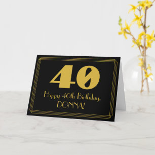 40. Geburtstag: Art Deco Inspiriert Look "40" & Na Karte