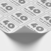40. Geburtstag: Art Deco Inspiriert Stil "40" + Na Geschenkpapier (Ecke)
