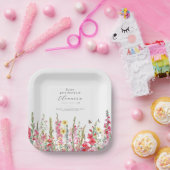 40. Geburtstag August Geburtstag Blume Party Liefe Pappteller (Party)