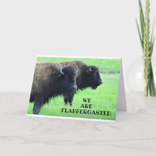 ****40. GEBURTSTAG*** AUS DEM KOPFBUFFALO KARTE (Vorderseite)