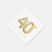 40. Geburtstag Ballon Party Serviette (Ecke)