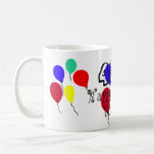 40. Geburtstag Balloons Personalisiert Meilenstein Kaffeetasse (Links)