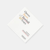 40. Geburtstag Baseball Cheers Biere Minimales Par Serviette (Ecke)