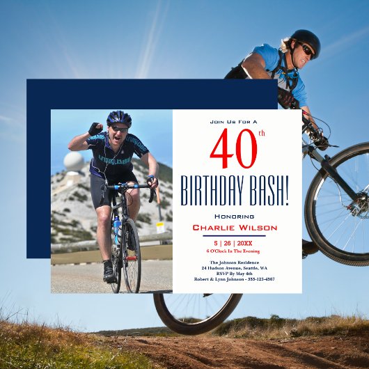 40. Geburtstag Bash! Einladung zur Geburtstagspart