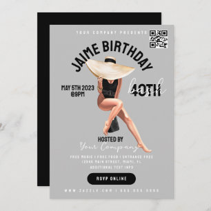 40. Geburtstag Bash Event Club Style Flyer Einladung