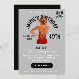 40. Geburtstag Bash Event Club Style Flyer Sexy Einladung