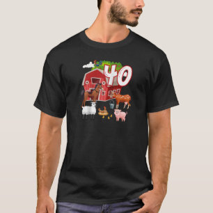 40. Geburtstag Bauernhof Tier 40 Jahre alt B Da T-Shirt