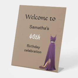 40. Geburtstag Begrüßung Pedestal Sign Sockelschild