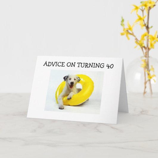 40. GEBURTSTAG BERATEN "PLAY" KARTE (Gelbe Blume)