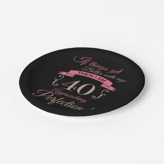 40. Geburtstag besser mit Alter Pappteller (Schrägansicht)