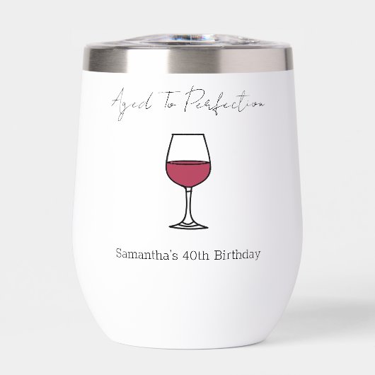40. Geburtstag bis zur Perfektion Wein (Vorderseite)