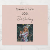 40. Geburtstag bis zur Perfektion Wein Schaumweinetikett (Einzelnes Label)