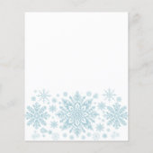 40. Geburtstag Blauer Schneeflocken Einladung (Rückseite)