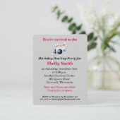 40. Geburtstag Bowling Party Einladung (Stehend Vorderseite)