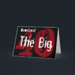 40. Geburtstag, Bruder, weiß, schwarz, rot. Karte<br><div class="desc">Ein schwarzer Hintergrund mit rot-weißem Text an diesem 40. Geburtstag,  der einen Bruder begrüßt. Meine freundlichen Grüße.</div>