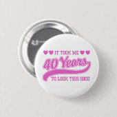 40. Geburtstag Button (Vorne & Hinten)