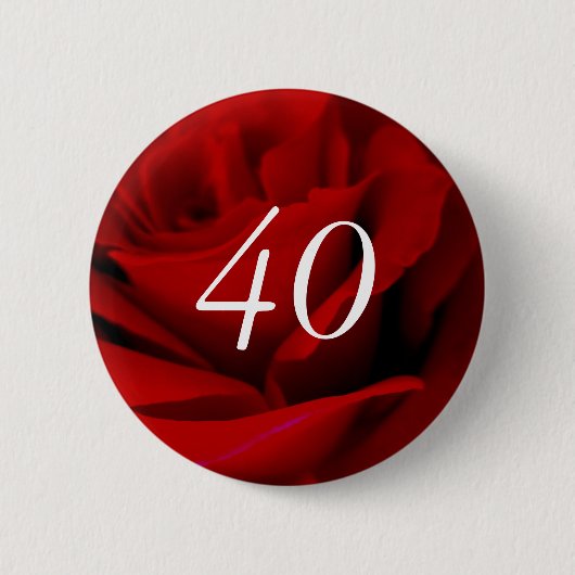 40. Geburtstag Button (Vorderseite)