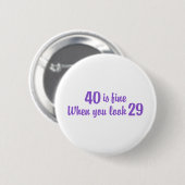 40. Geburtstag Button (Vorne & Hinten)