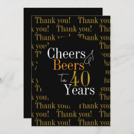 40. Geburtstag Cheers and Bers Danke