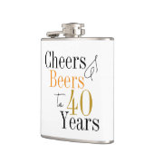 40. Geburtstag Cheers and Bers Minimal Flachmann (Links)