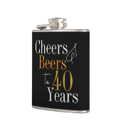 40. Geburtstag Cheers and Biere Black Gold Flachmann (Links)