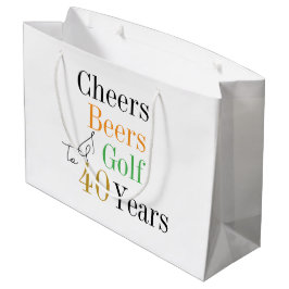 40. Geburtstag Cheers and Biers Golf Gastgeschenk Große Geschenktüte