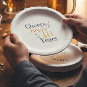 40. Geburtstag Cheers Beers Party Pappteller