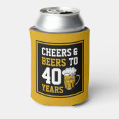 40. Geburtstag Cheers & Biere bis 40 Jahre Dosenkühler (Kanne Rückseite)
