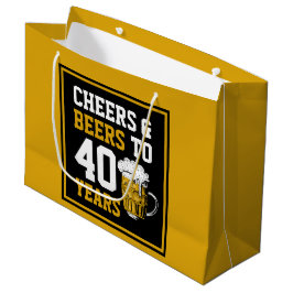 40. Geburtstag Cheers & Biere bis 40 Jahre Große Geschenktüte
