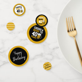40. Geburtstag Cheers & Biere bis 40 Jahre Konfetti