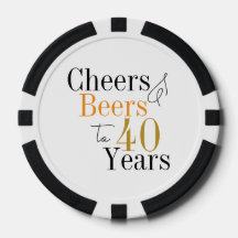 40. Geburtstag Cheers Biere Black and White Party