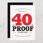 40. Geburtstag Cocktails & Cheers Einladung (Vorne/Hinten)