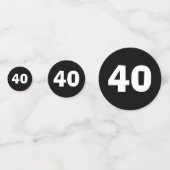 40. Geburtstag Confetti Konfetti (Rückseiten)