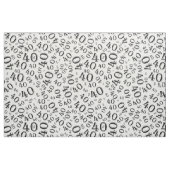 40. Geburtstag Cooles Zahlenmuster Schwarz/Weiß Stoff (Fat Quarter (45,7 x 55,9 cm))
