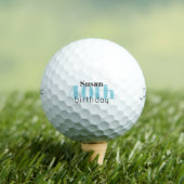 40. Geburtstag Custom Türkise Titleist Pro V1 Golfball (Insitu T-Shirt)
