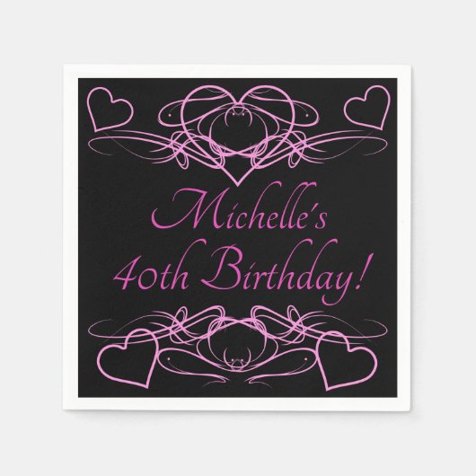 40. Geburtstag der Frau Serviette (Vorderseite)