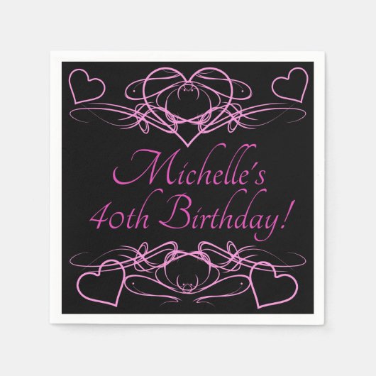 40. Geburtstag der Frau Serviette (Vorderseite)