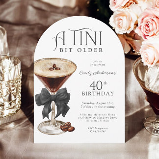 40. Geburtstag Ein bisschen älter Espresso Martini Einladung