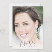 40. Geburtstag Einfaches Elegantes Foto Einladung (Rückseite)