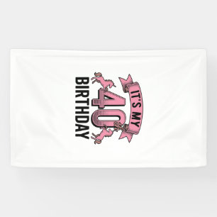 40. Geburtstag Einhorn Vintage Gravur Design_1 Banner